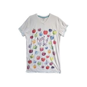 Little  Blue House Women's  Night Gown  One Size White Apple  Of My Eye